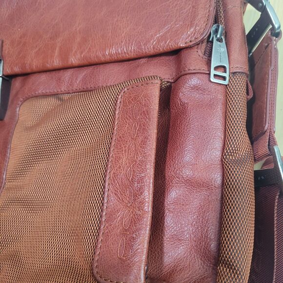 PIQUADRO Leather Brown/Burnt‎ Orange Briefcase/Office/Laptop Bag - Picture 4 of 9